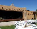 This outdoor wedding reception features a wonderful setup at the Grapevine Plaza.